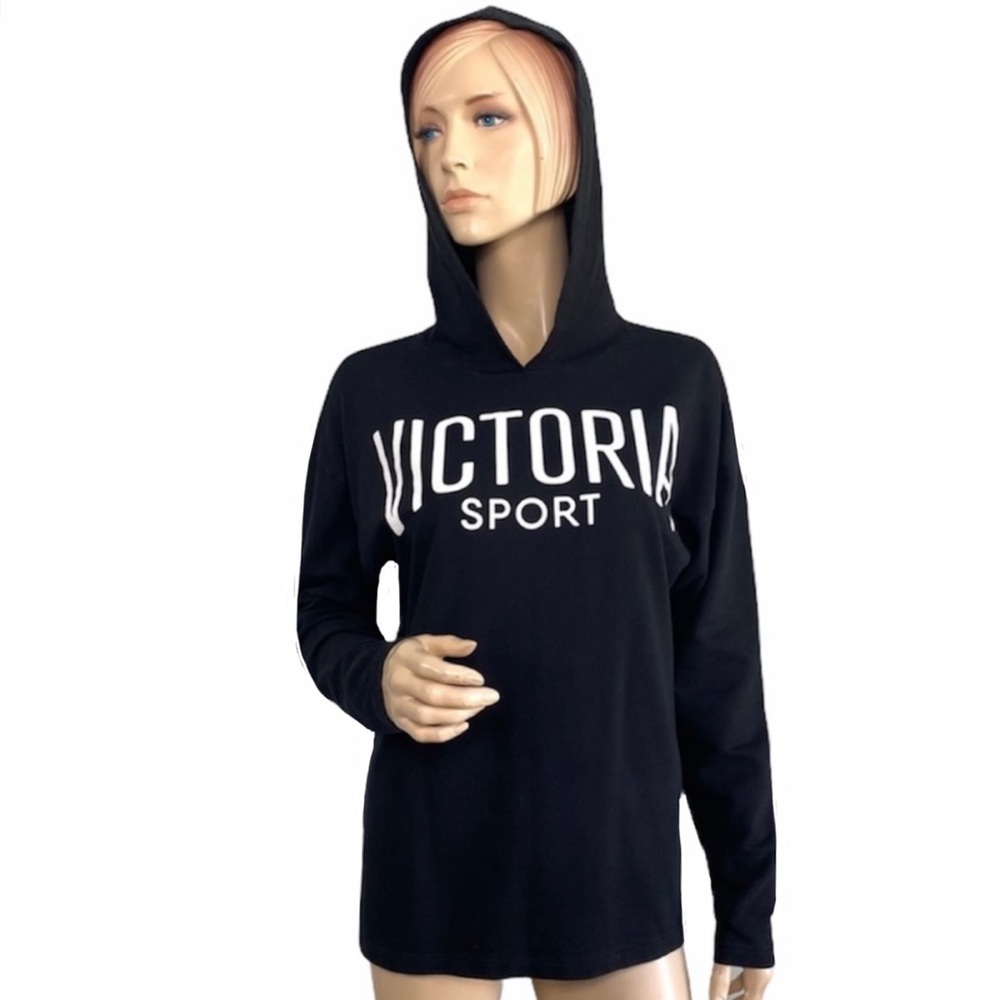 Victoria’s Secret Sport Black Hoodie XS Athleisure Pullover Logo